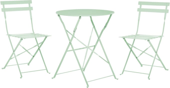 FIORI - Bistroset voor 2 - Mintgroen - Staal