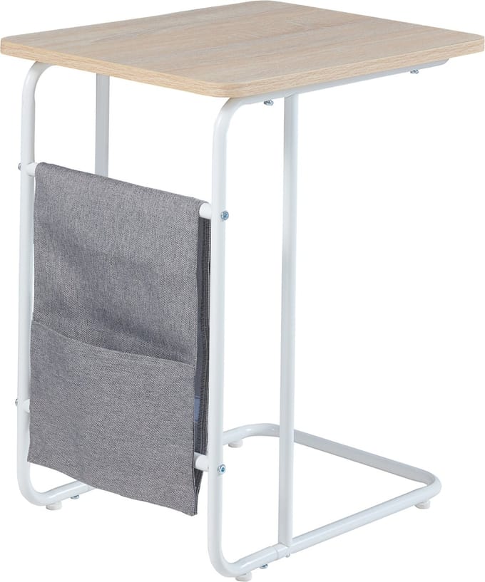 Bureau Dyrøy laptoptafel 56x48x37 cm wit eikenkleurig en grijs