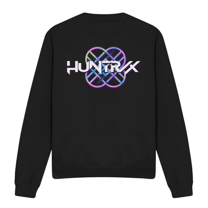 K-Pop Demon Hunters Unisex Adult Huntr/X Pastel Logo Sweatshirt (Zwart)
