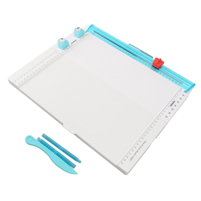 Papiersnijder Rilbord Knutselpapiersnijder Vouwril 7 in 1 Multifunctioneel Rilpapier white