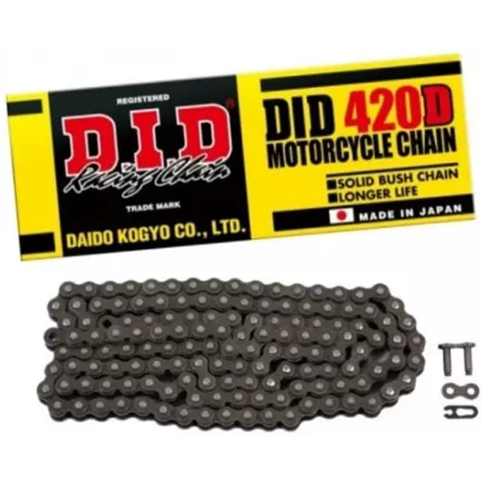 Motorfiets rolketting D.I.D 420D(B&B) X 124 Mail. Rj