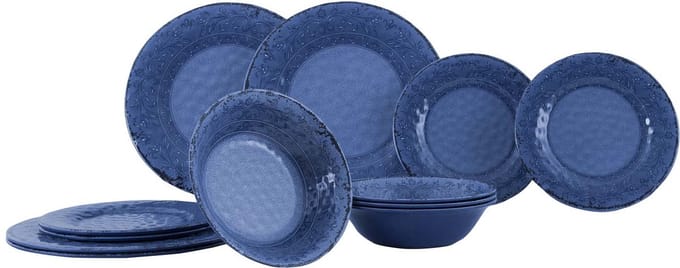 Gimex Stone Line Servies - Azure - 12-Delig