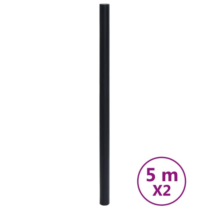 vidaXL - Meubelfolies - zelfklevend - 90x500 - cm - PVC - matzwart