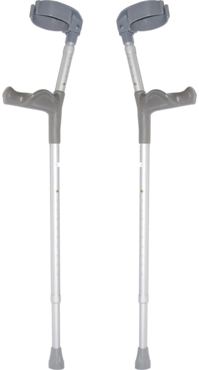 Premis Cumfy Elleboogkruk – Soft Anatomisch Handvat - Zilver / Grijs - Per Paar
