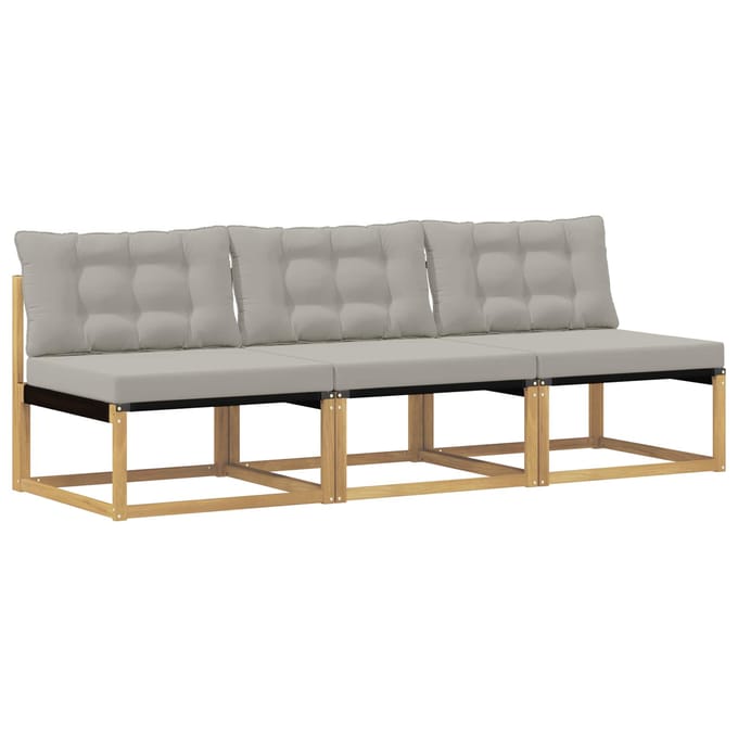 vidaXL - Buiten - Midden - Sofa - Massief - Acacia - Hout - Wit