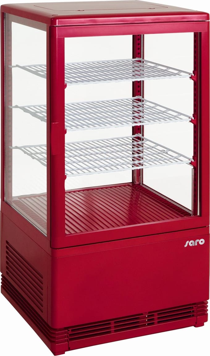 SARO Koelvitrine 68 liter, Model SC70 ROOD, 2 jaar garantie!