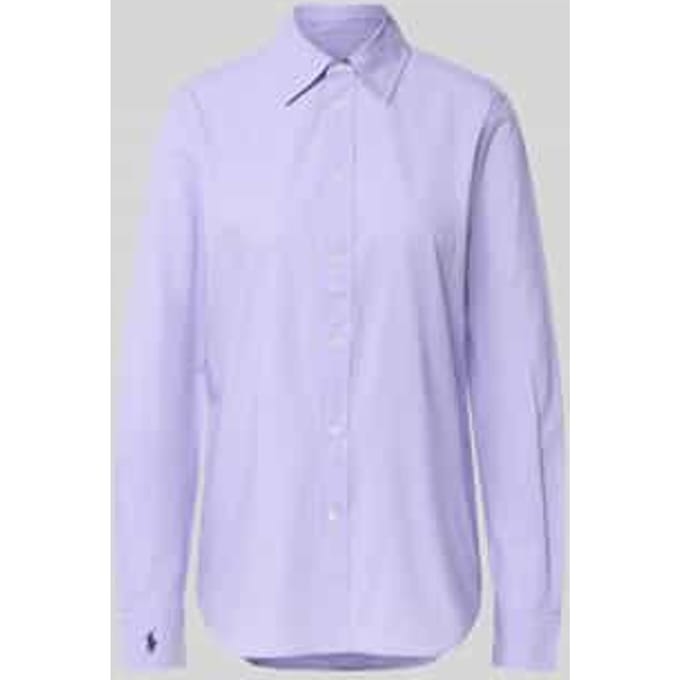 Regular fit overhemdblouse met logostitching