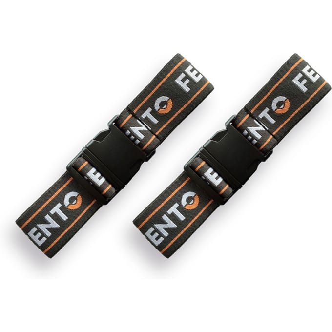 Fento Elastische klittenband riem met clip - Duurzaam - Zwart - 1 paar