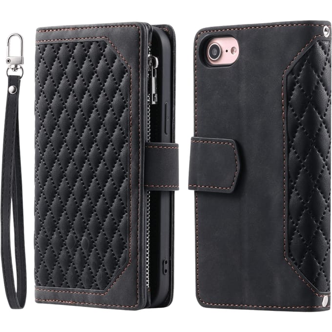TwoTone Apple iPhone 16e/17e Wallet Hoesje Zwart