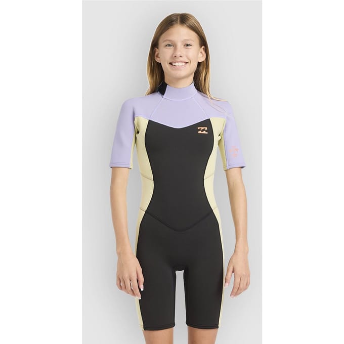 Shorty surf wetsuit voor meisjes Billabong 2/2n Synergy