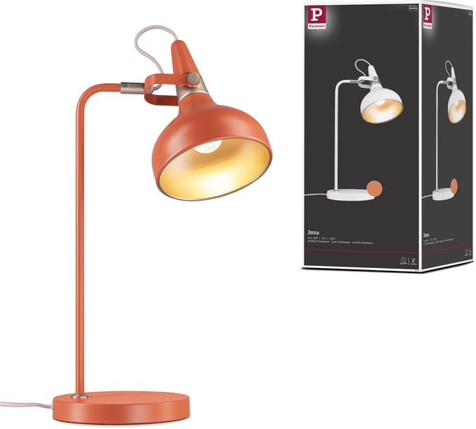 LED-tafellamp Juna Style E14 max. 20W Peach Metaal