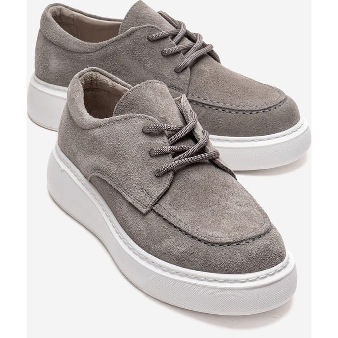 Mareon Leren Veterschoen Sneaker