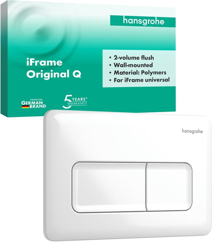 Hansgrohe IFrame Original Q Drukplaatvoor - dualflush - wit