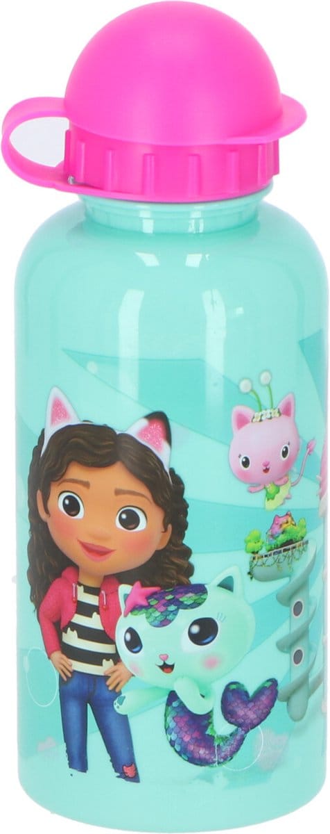Gabby's Poppenhuis drinkfles aluminium voor kinderen 400 ml.