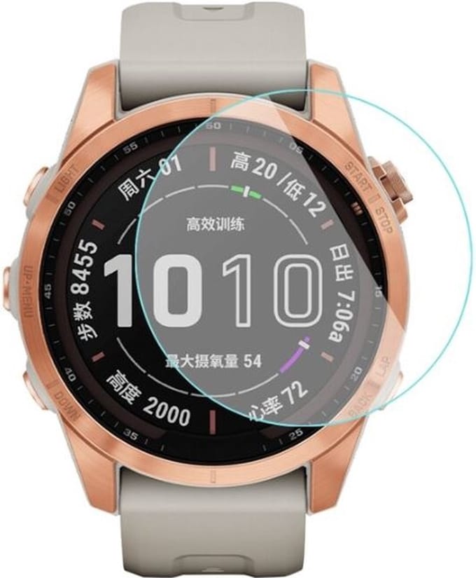 Strap-it Screen protector glas - beschermend glasplaatje geschikt voor kleinere Garmin Fenix 7s