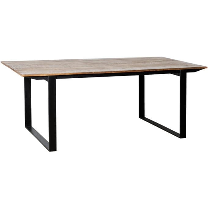 Livingfurn - Eetkamertafel Valdez - U poot - Mango Hout - 200 cm - Bruin