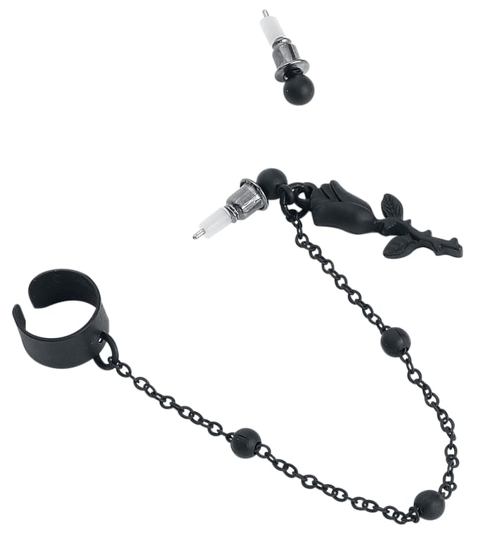 Black Premium by EMP - Gothic Oorstekerset - Rose - voor Vrouwen - zwart