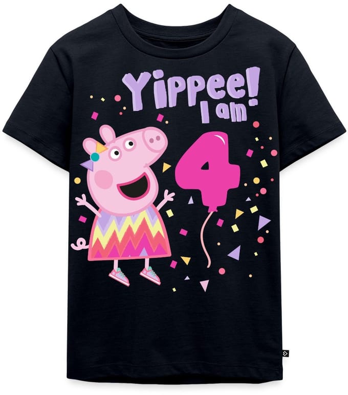Peppa Pig's 4e Verjaardag Outfit Cadeau Premium T Shirt Kinderen