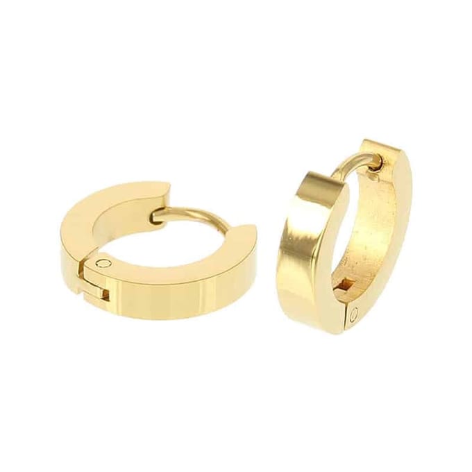 Kalli edelstalen Oorbel 1814 goud 13mm