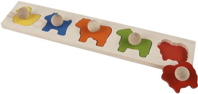 Johntoy houten dieren puzzel educatief speelgoed voor kinderen.