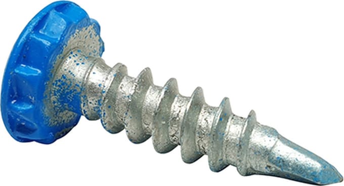 Kentekenplaat boor schroef 4 st. - blauw