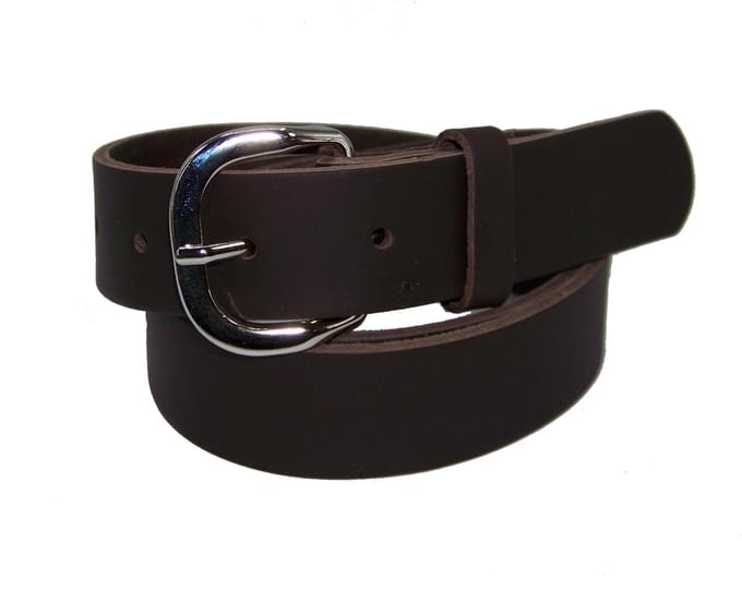 100% leer- 3 cm breed - Damesriem - donkerbruin - taillemaat 95 cm.