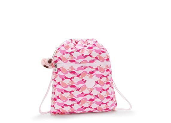 KIPLING Supertaboo Pink Palm Boekentassen en rugzakken