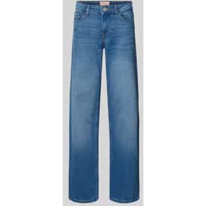 Wide leg jeans van katoenmix, model JUDY'
