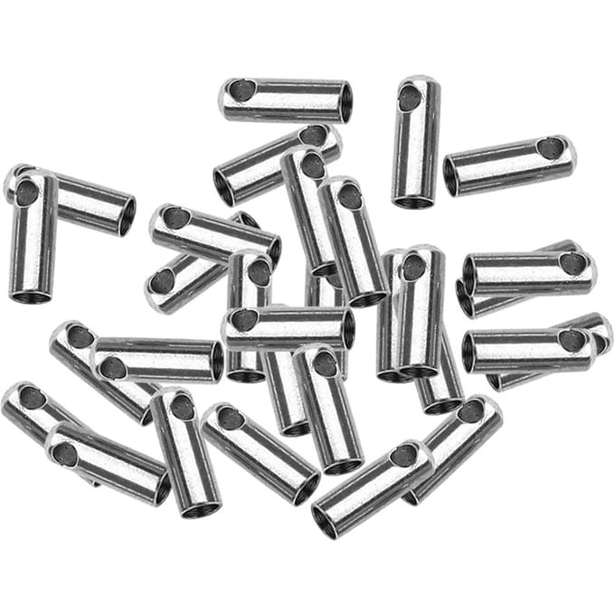 30x roestvrijstalen sieradensluiting lederen koorduiteinde maken 1 mm 2mm