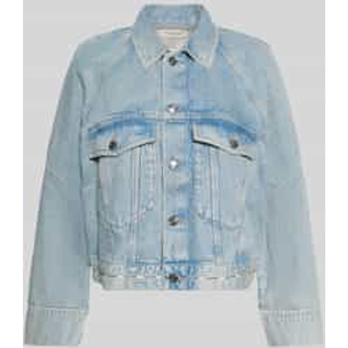 Calvin Klein Branded Boxy Denim Jacket Fresh Water Größe: M | Jeansjacken Outlet | Damen | Blau