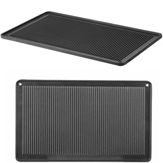 HENDI Geribbelde grillplaat – PTFE-coating – 530x325 mm – Ovenbestendig tot 200°C
