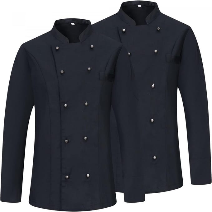 2-Pack Koksbuis Heren Zwart - Professionele Zomer Chefjas