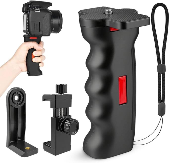 Camcorder handvat stabilisator met touw voor digitale videocamera actiecamera smartphone