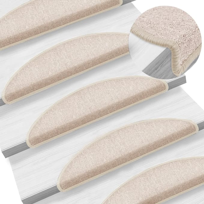 vidaXL - Trapmatten - 10 - st - 56 - x - 17 - x - 3 - cm - Non-Slip - Taupe
