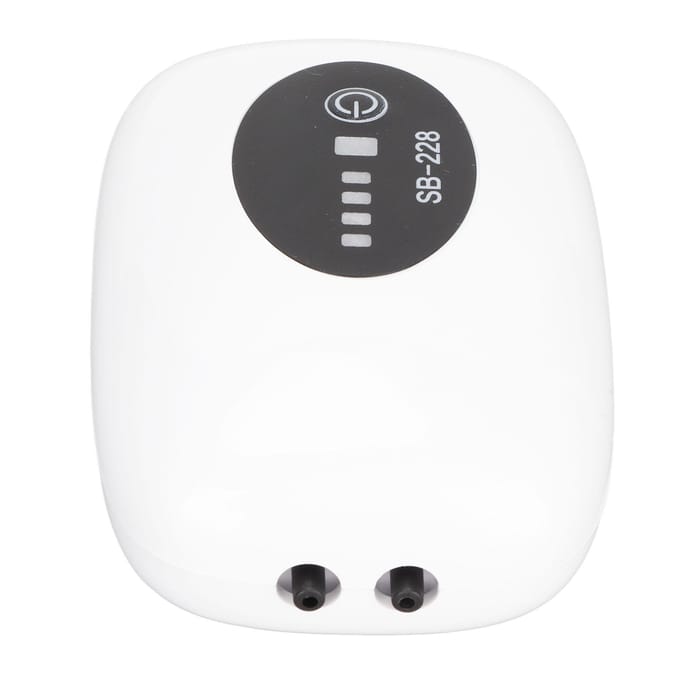 Vistank Zuurstofpomp USB Oplaadbaar Stille Dubbel Gat Mini Aquarium Luchtpomp voor Binnenvissen white