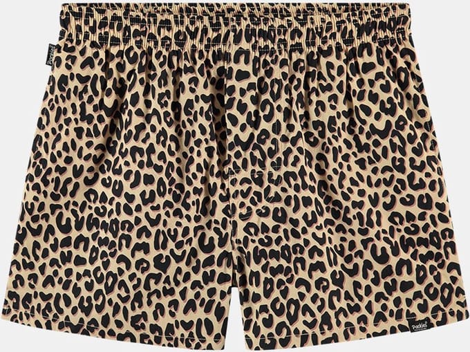 POCKIES Leopard Boxershorts Heren - Bruin - Maat S