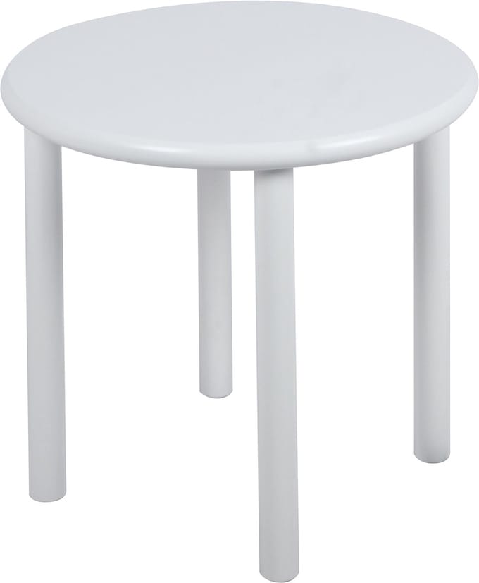 BEGRYF - Bijzettafel - rond - wit - MDF blad - 45x42 cm