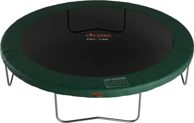 Avyna Trampoline Ø430 cm – Groen – Rond Opbouwmodel – Groot Formaat – Zonder Veiligheidsnet – Luxe Trampoline