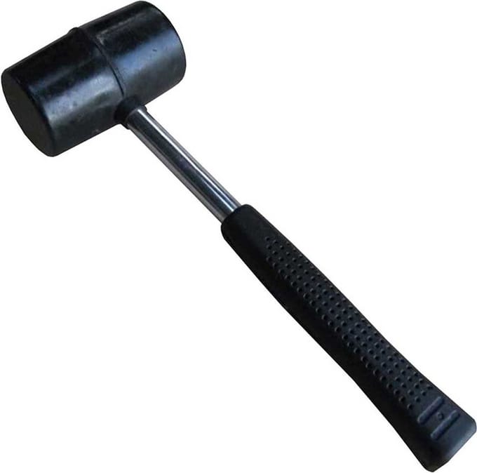 T-rax rubberen hamer - zwart - 8oz - anti-slip handgreep