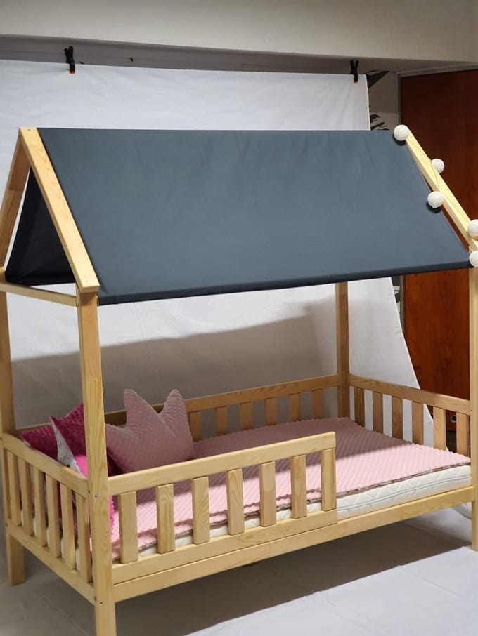 Huisbed 80x160 cm - Met uitvalbeveiliging - Grenen hout - Scandinavisch design