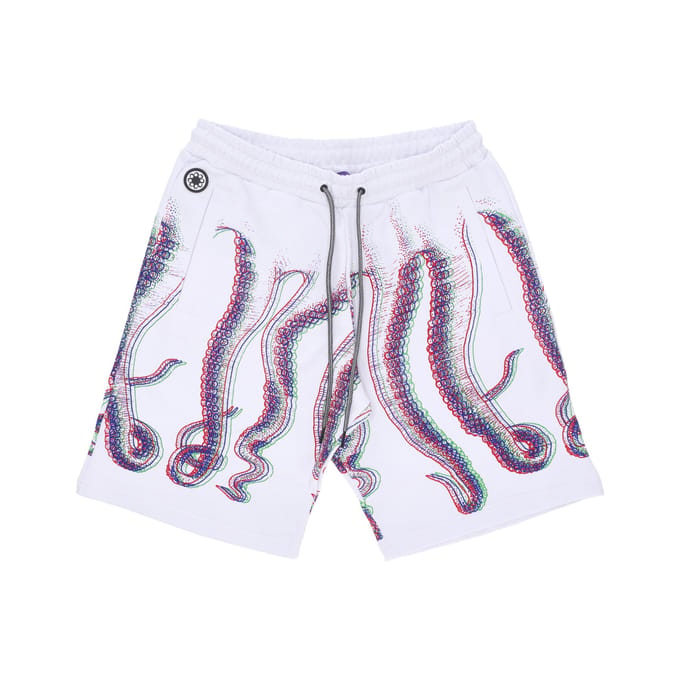 Korte heren trainingsbroek Fuzzy Sweatshort Wit