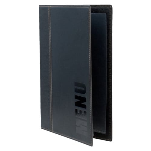 Securit® Menukaart | Menukaart map A5 Trendy - zwart