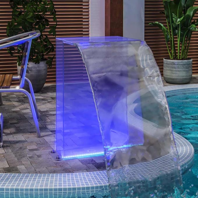 vidaXL - Zwembadfontein - met - RGB - LED's - 51 - cm - acryl