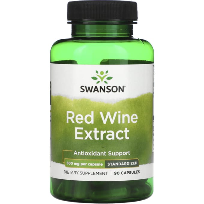Rode Wijn Extract, 500 mg, 90 Capsules