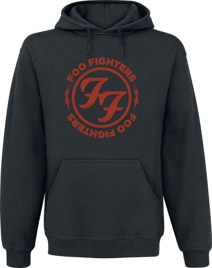 Foo Fighters Logo Red Circle Heren Trui met capuchon - zwart - S