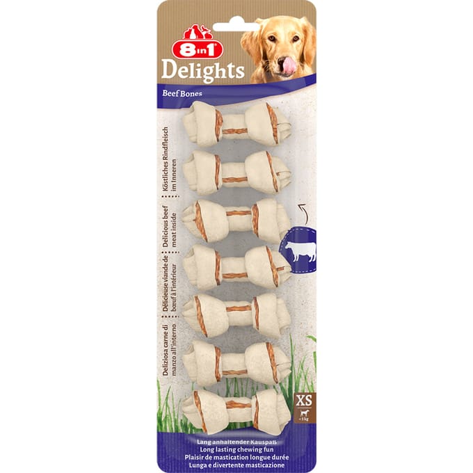 8in1 Delights Kauwbotten Rund - 84 g (7 stuks)