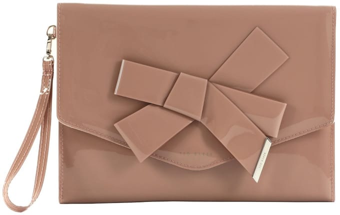 Ted Baker clutch avondtas Nikkey Knot Bow Envelope Pouch Pl - Pink oud roze