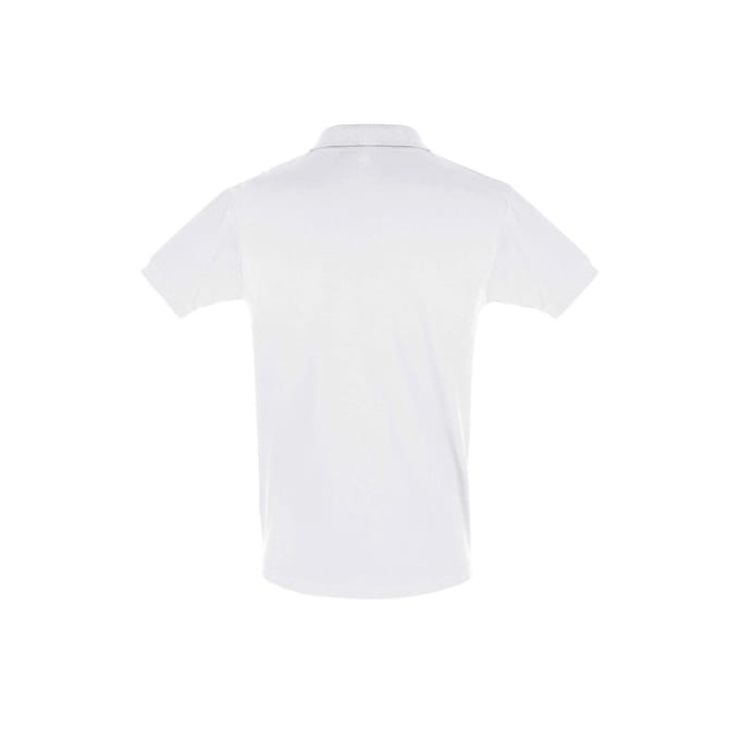SOLS Heren Perfect Pique Korte Mouw Poloshirt (Wit)