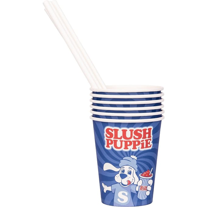 Slush Puppie Paper Cups & Straws (Set of 20)