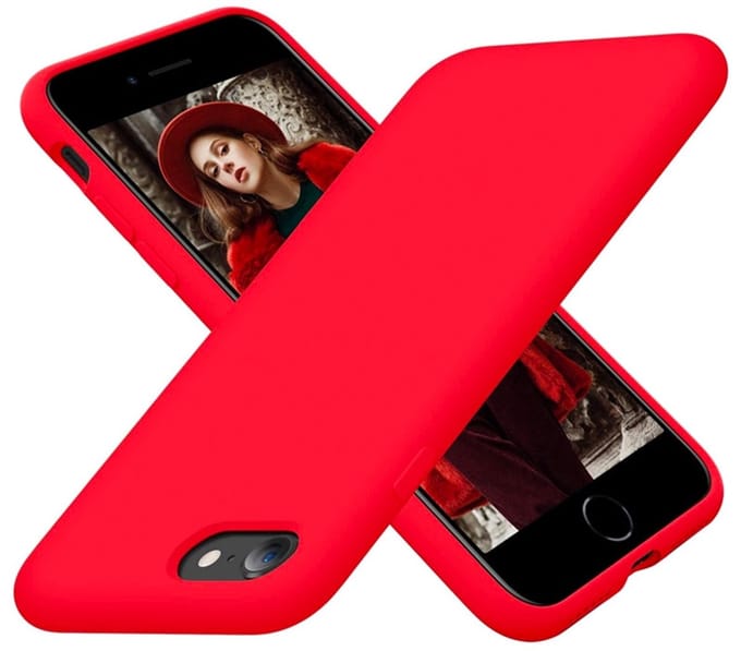 Mobiq - Liquid Silicone Case iPhone SE (2022 / 2020)/8/7 - rood